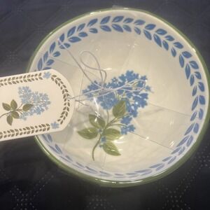 Prima Design By Cherry Lane Set of 2 Bowls 2.5"H x 5.5"W Blue Hydrangea Floral